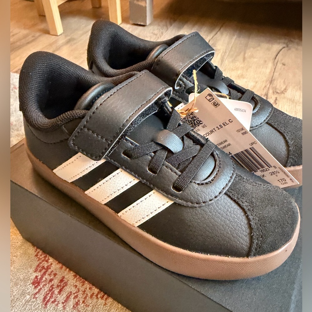 adidas Kids Black and White Sneakers